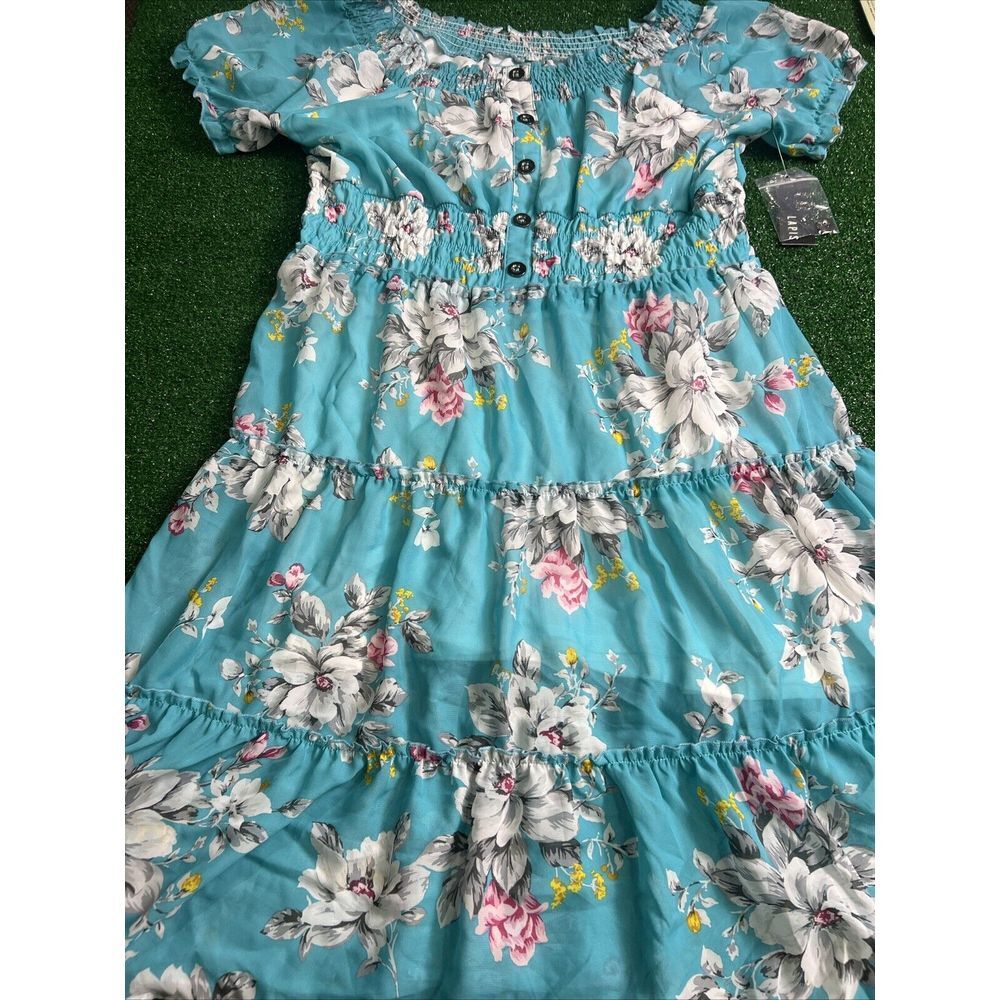 Lapis Women's Floral‎ Turquoise Dress Size XL NWT